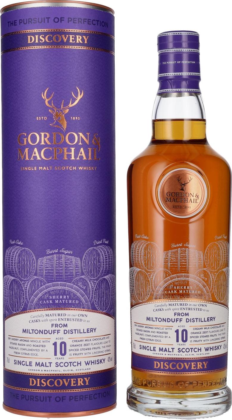 Gordon & MacPhail MILTONDUFF 10 Years Old Discovery 43% Vol. 0,7l in Giftbox