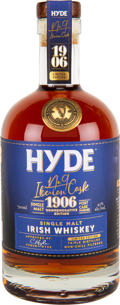 Hyde No.9 IBERIAN CASK 1906 Single Malt Irish Whiskey Commemorative Edition 43% Vol. 0,7l
