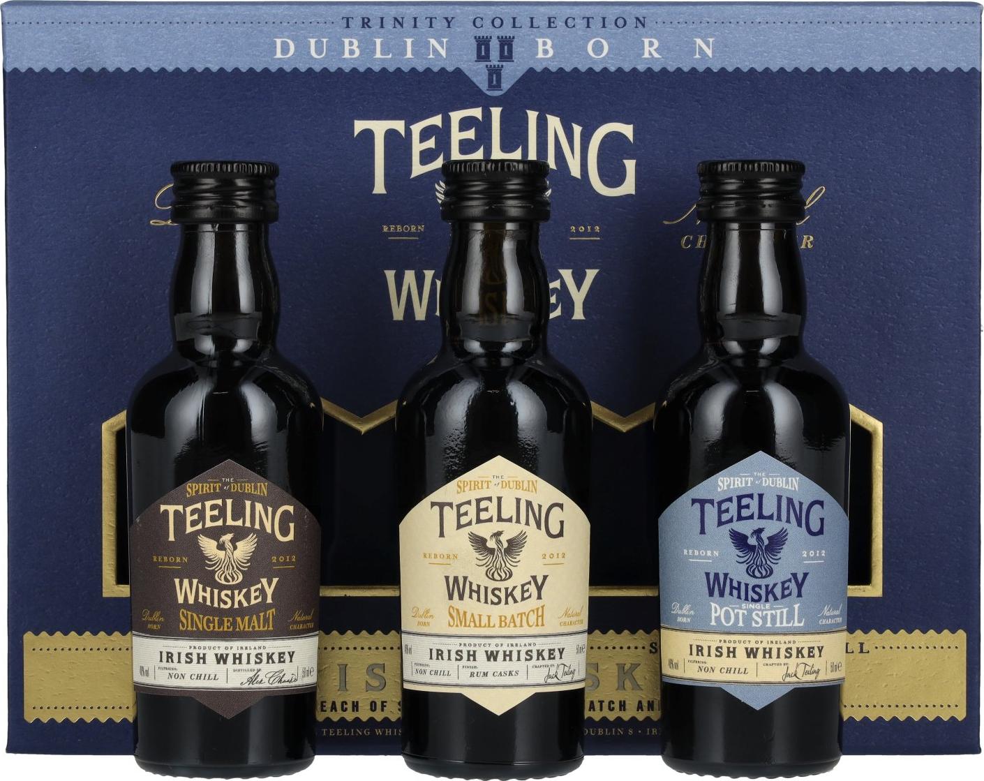 Teeling Whiskey TRINITY PACK Irish Whiskey 46% Vol. 3x0,05l