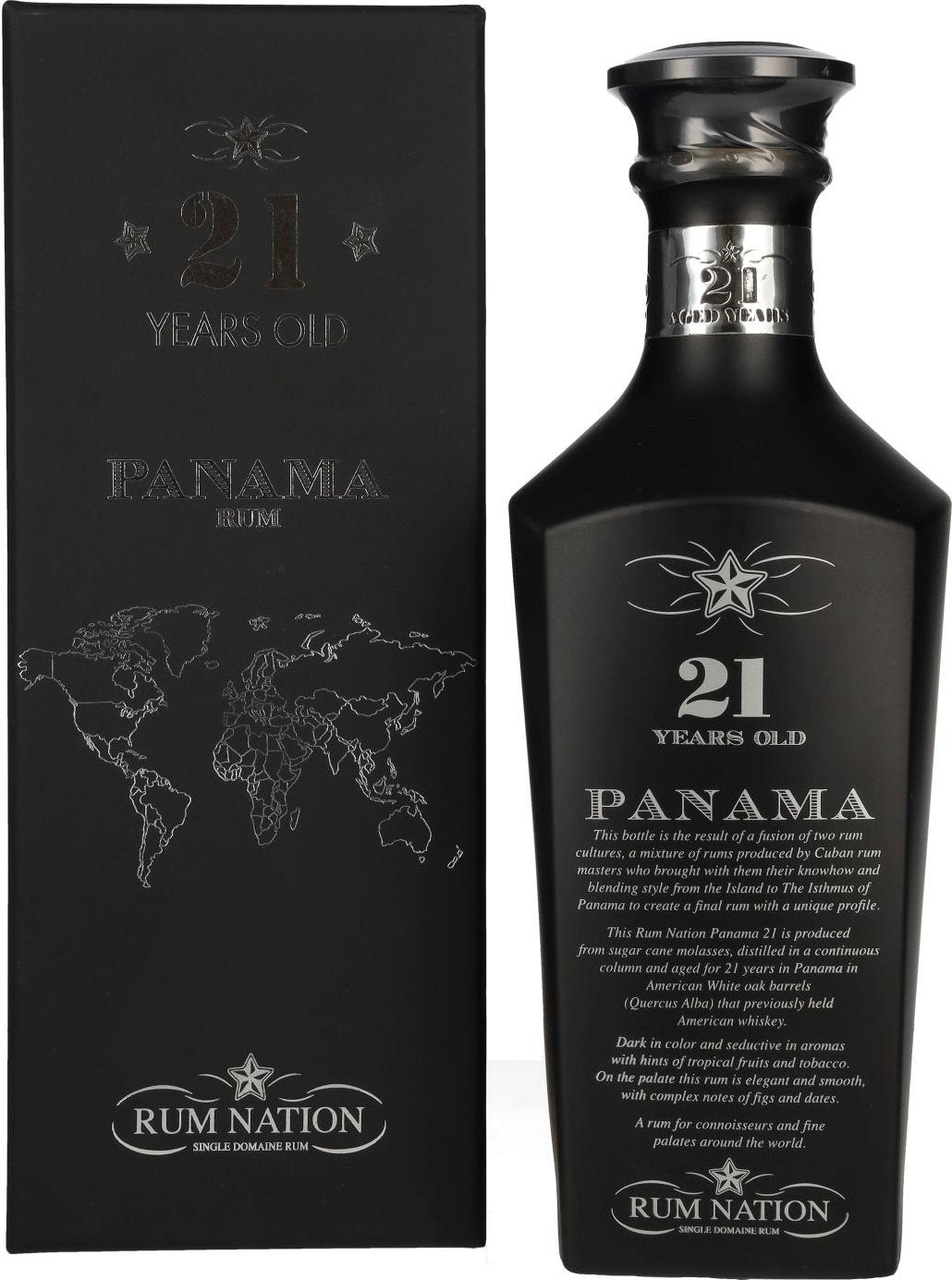 Rum Nation Panama 21 Years Old Black Edition 42% Vol. 0.7l in Giftbox