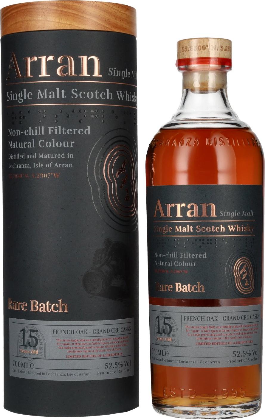 Arran 15 Years Old RARE BATCH Single Malt Scotch Whisky Limited Edition 52,5% Vol. 0,7l in Giftbox