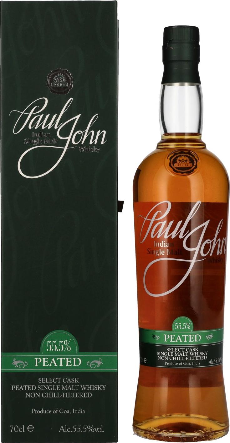 Paul John PEATED SELECT CASK Indian Single Malt Whisky 55,5% Vol. 0,7l in Giftbox