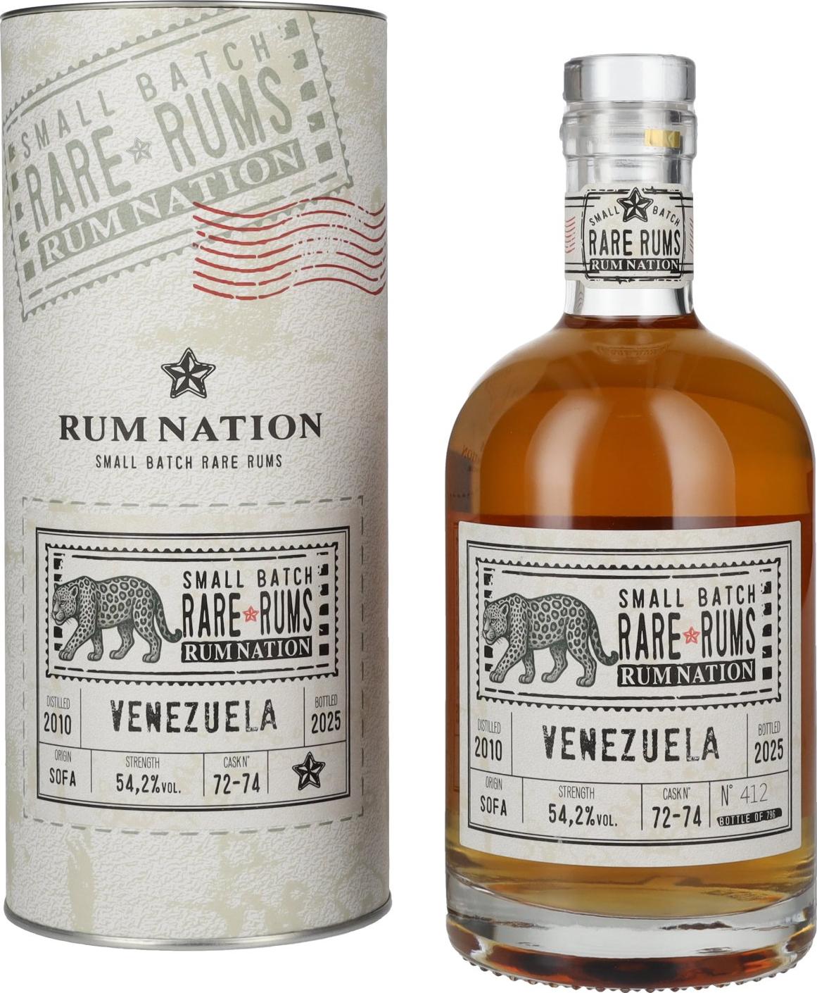 Rum Nation Rare Rums VENEZUELA 2010/2025 54,2% Vol. 0,7l in Giftbox