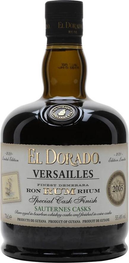 El Dorado VERSAILLES Special Sauternes Casks Rum 2005 55,4% Vol. 0,7l