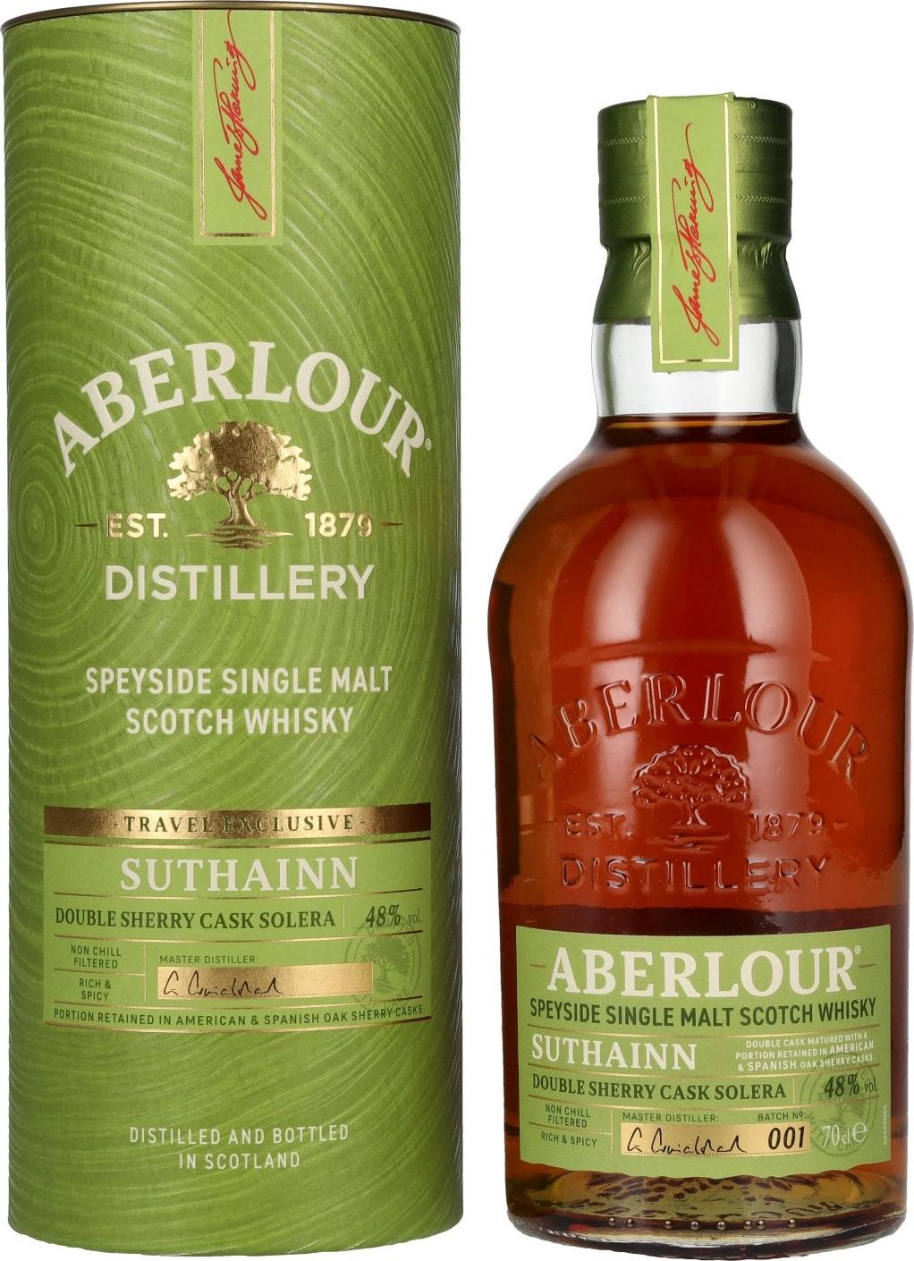 Aberlour SUTHAINN Double Sherry Cask Solera Travel Exclusive Speyside Single Malt Batch 001 48% Vol. 0.7l in Giftbox