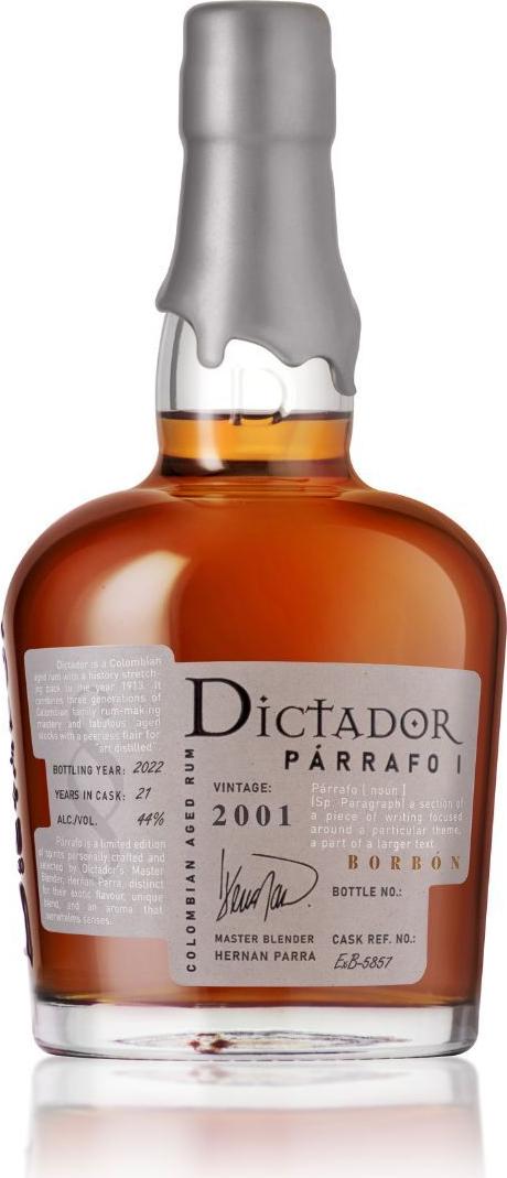 Dictador PÁRRAFO I BORBÓN VINTAGE 2001 44%