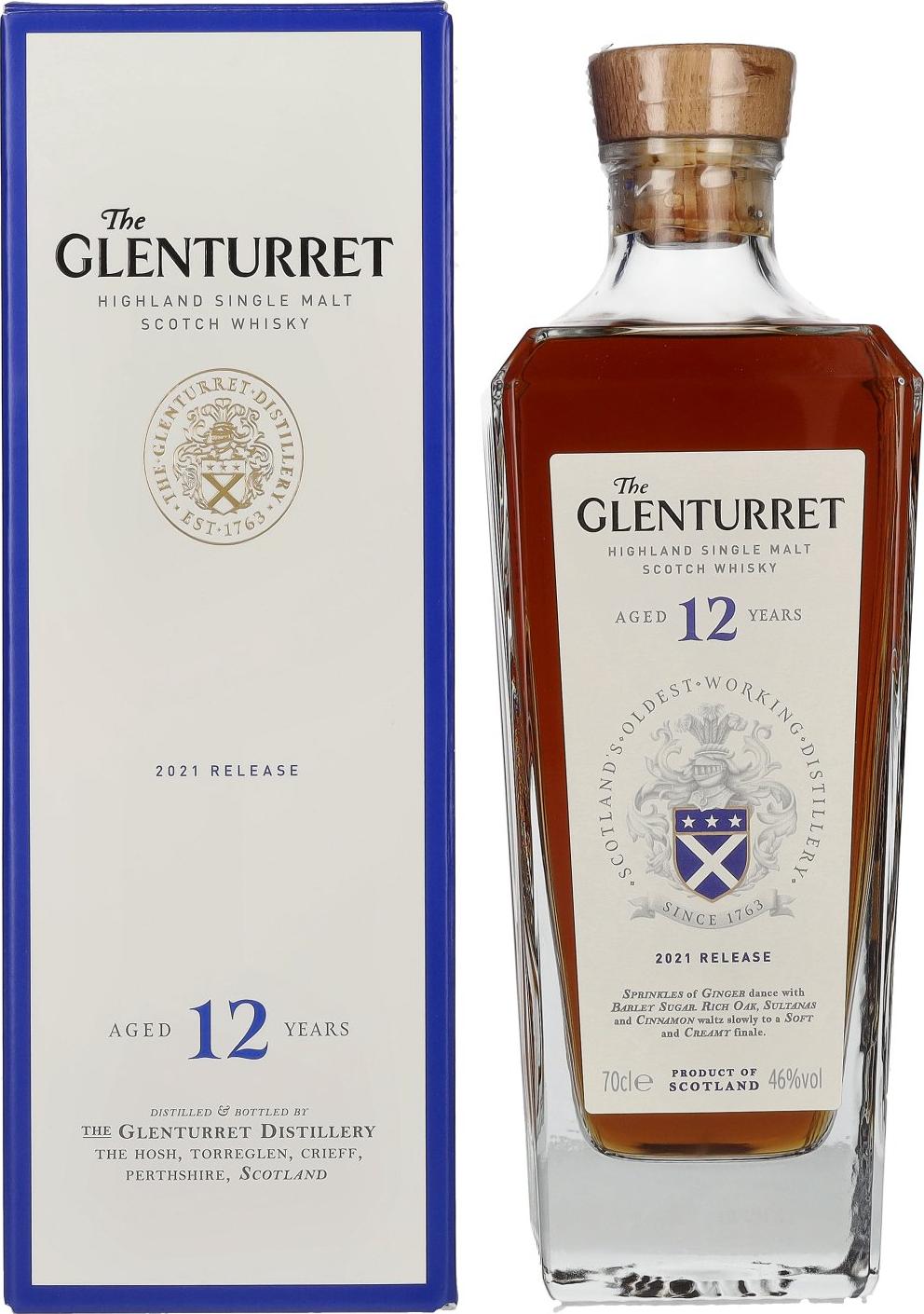 The Glenturret 12 Years Old Single Malt Scotch Whisky Release 2021 46% Vol. 0,7l