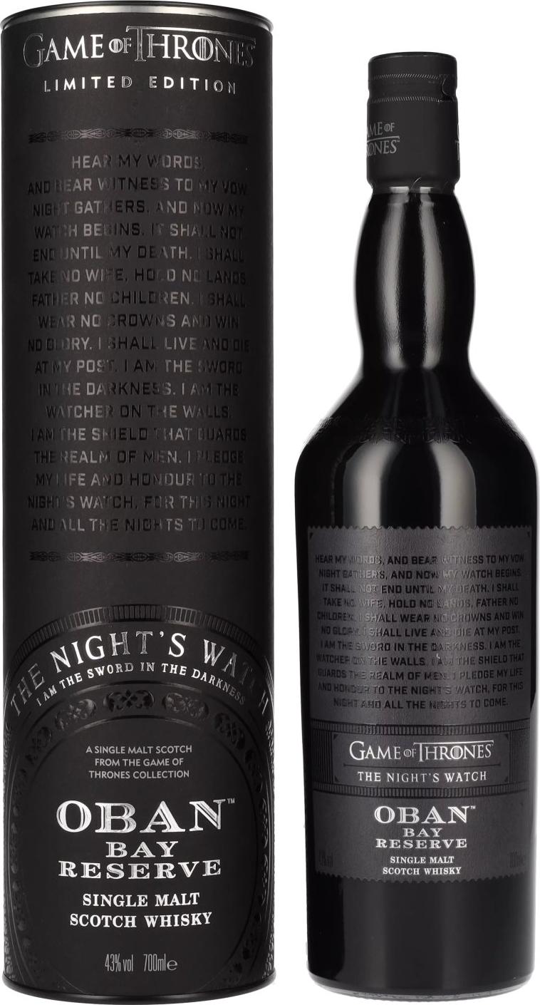 Oban Bay Reserve GAME OF THRONES The Night's Watch 43% Vol. 0,7l in Giftbox
