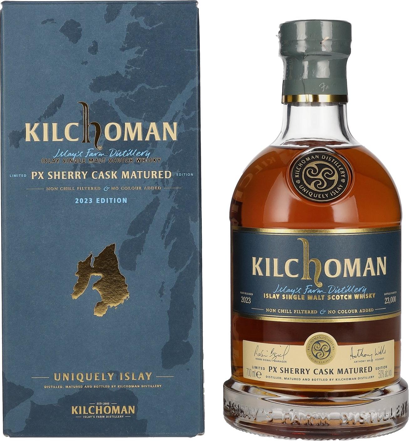 Kilchoman PX SHERRY CASK MATURED 2023 Edition Islay Whisky 50% Vol. 0,7l in Giftbox