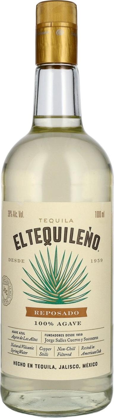El Tequileño Reposado 100% Agave 38% Vol. 1l