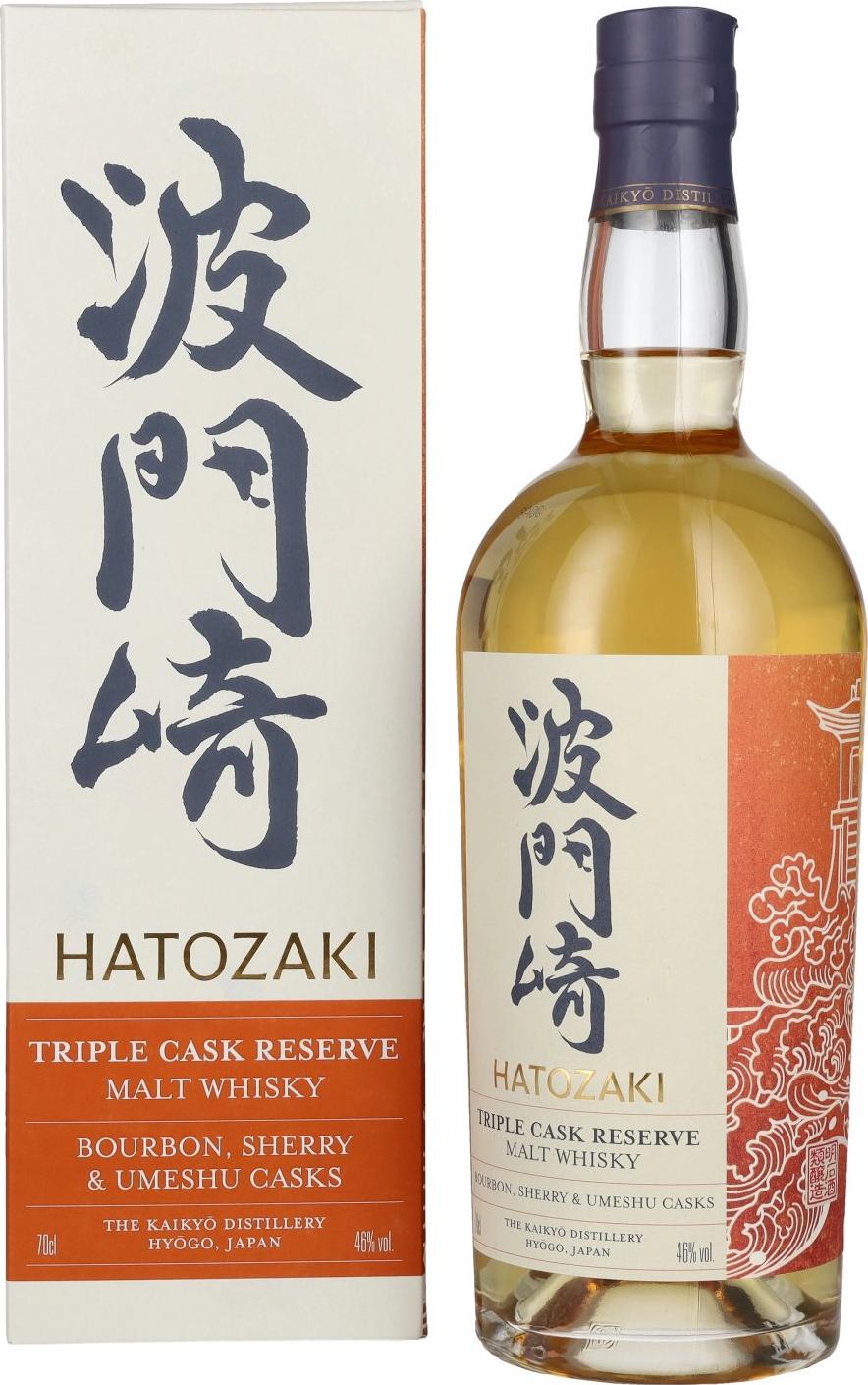 Hatozaki Triple Cask Reserve Malt Whisky 46% Vol. 0,7l in Giftbox