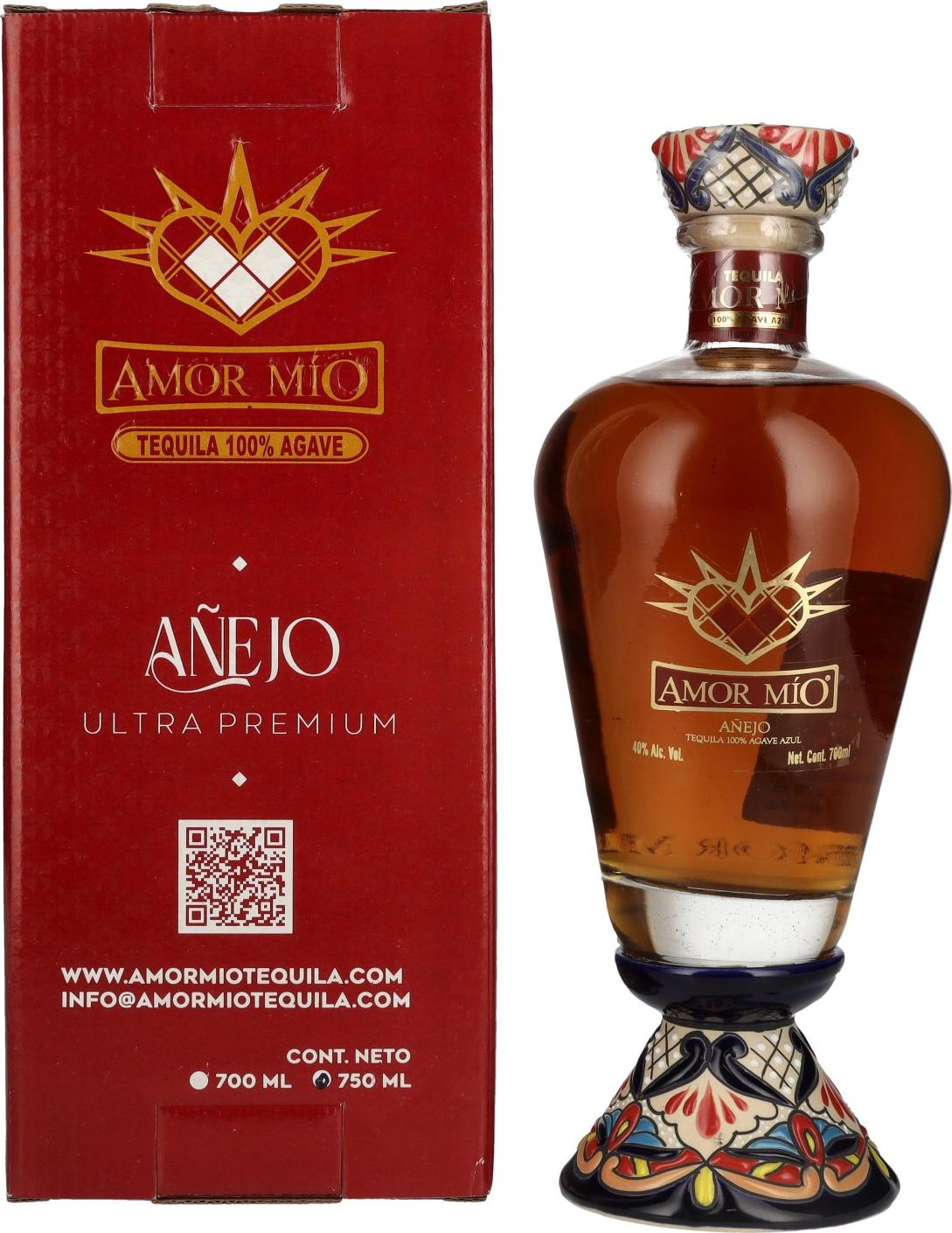 Amor Mío Tequila Añejo 100% Agave Azul 40% Vol. 0,7l in Giftbox