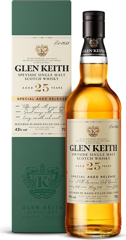 Glen Keith 25 Years Old Speyside Single Malt 43% Vol. 0,7l