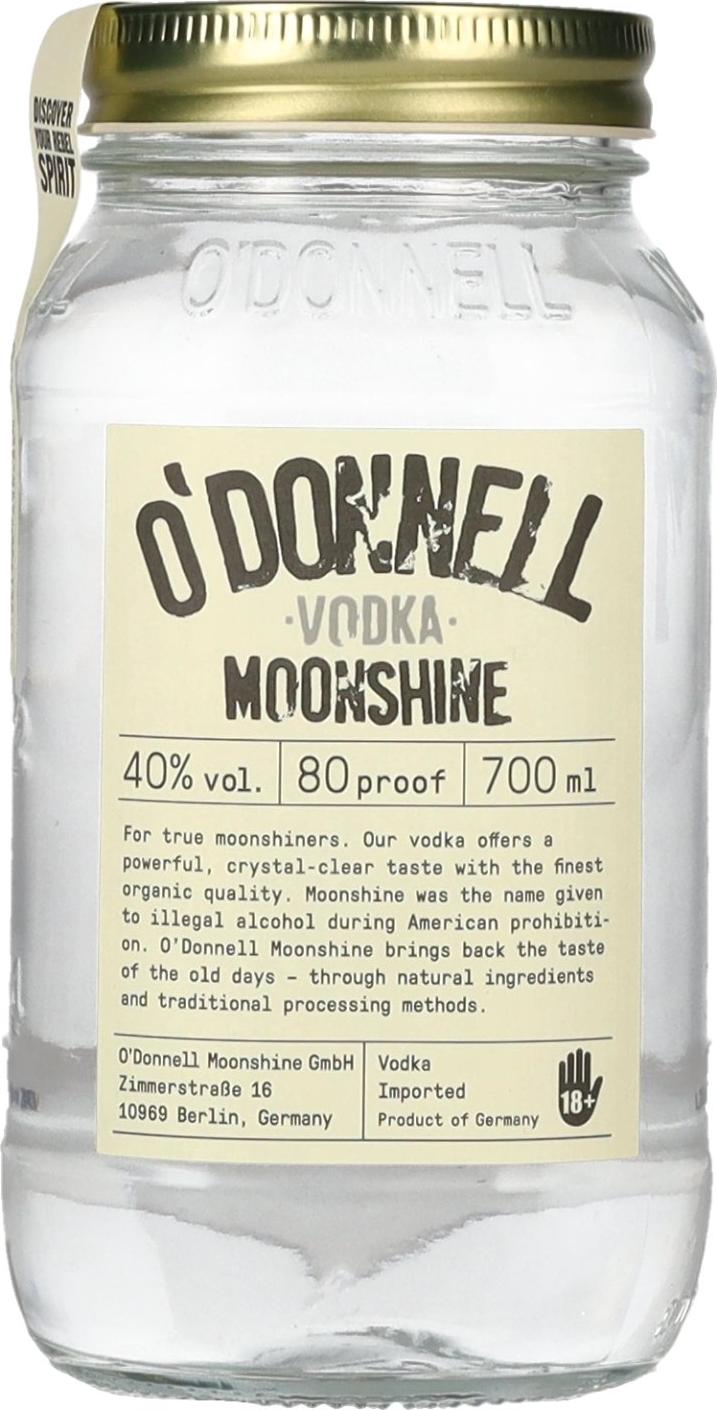O'Donnell Moonshine Vodka 40% Vol. 0,7l
