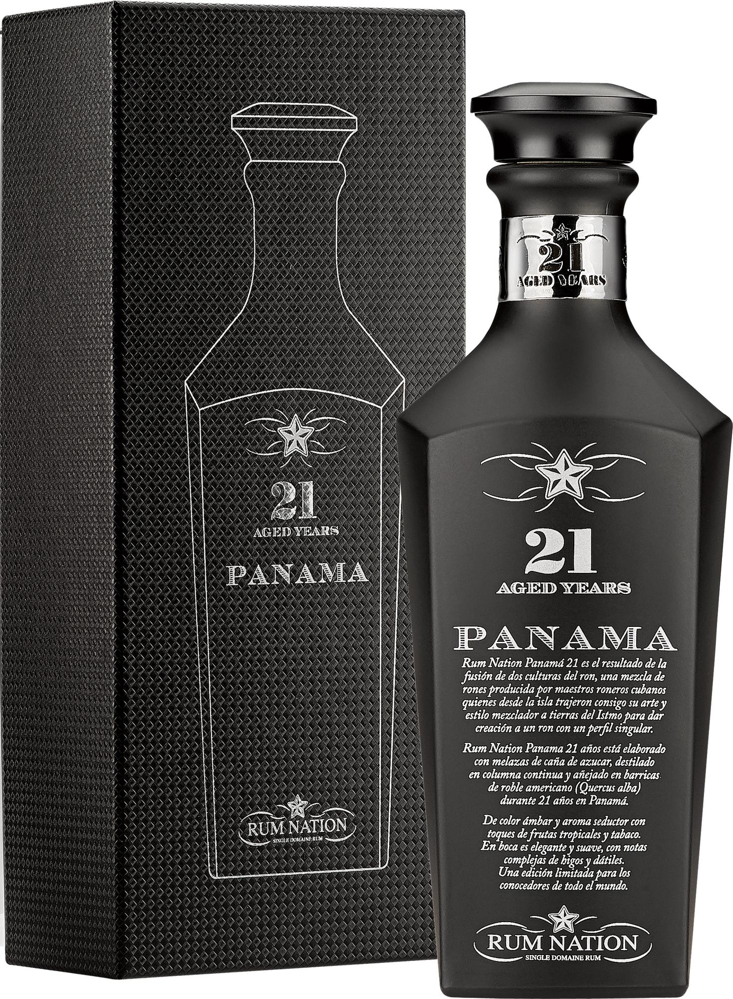 Rum Nation Panama 21 Years Old Black Edition 43% Vol. 0,7l in Giftbox