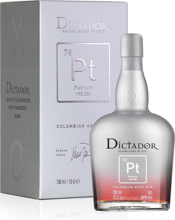 Dictador PLATINUM 40% Vol. 0,7l in Giftbox
