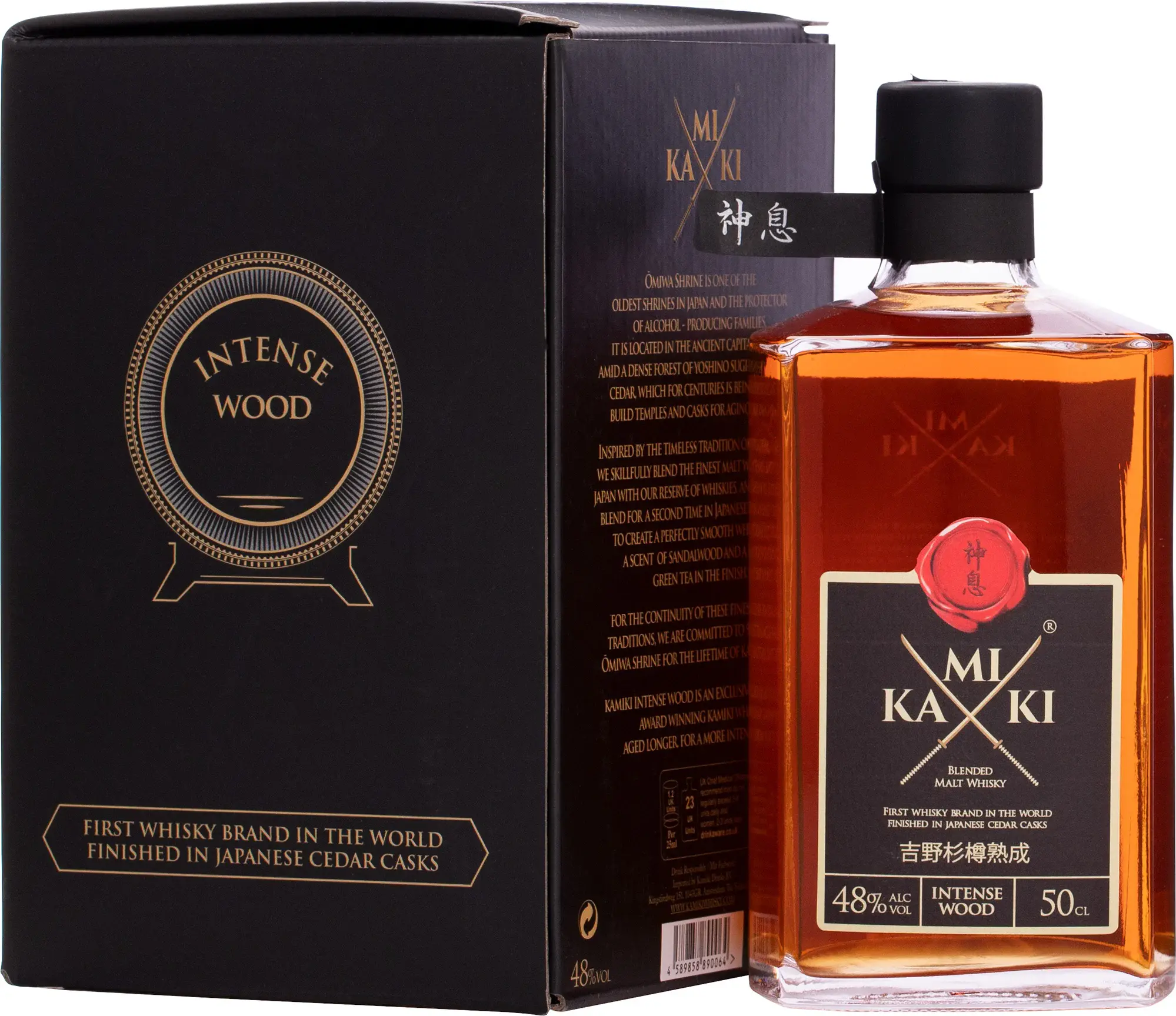 KAMIKI Intense Wood Blended Malt Whisky 48% Vol. 0,5l in Giftbox
