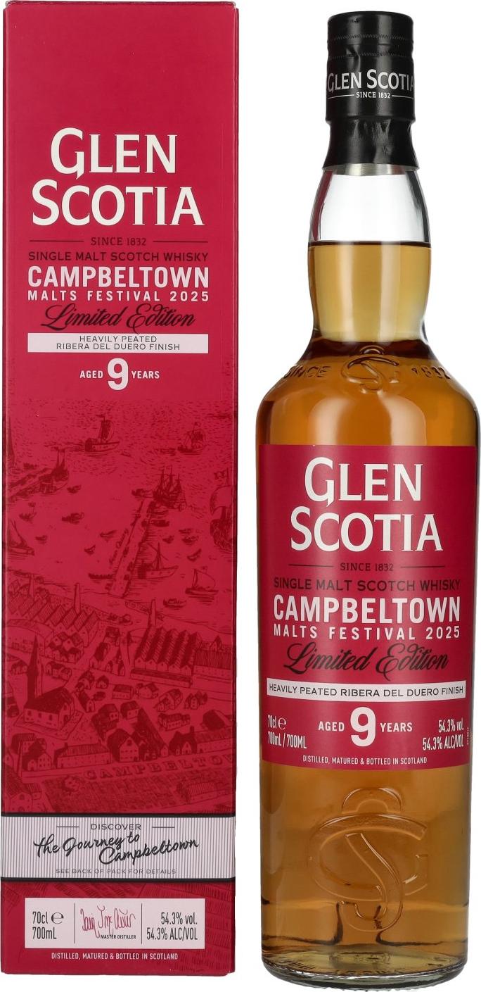 Glen Scotia 9 Years Old CAMPBELTOWN Festival Edition Single Malt Scotch Whisky 54,3% Vol. 0,7l in Giftbox