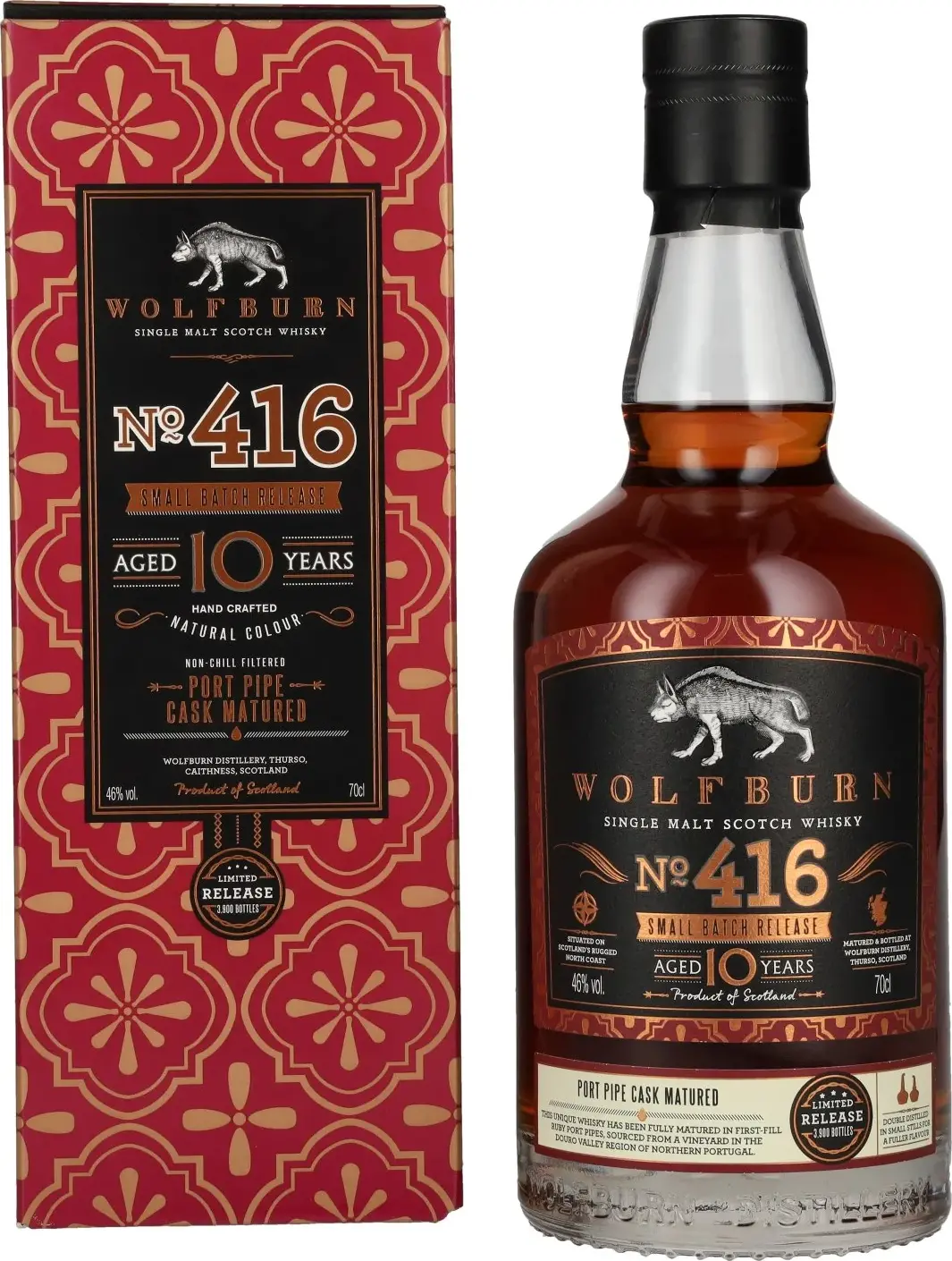 Wolfburn 10 Years Old No. 416 Small Batch Release Single Malt Scotch Whisky 46% Vol. 0,7l in Giftbox