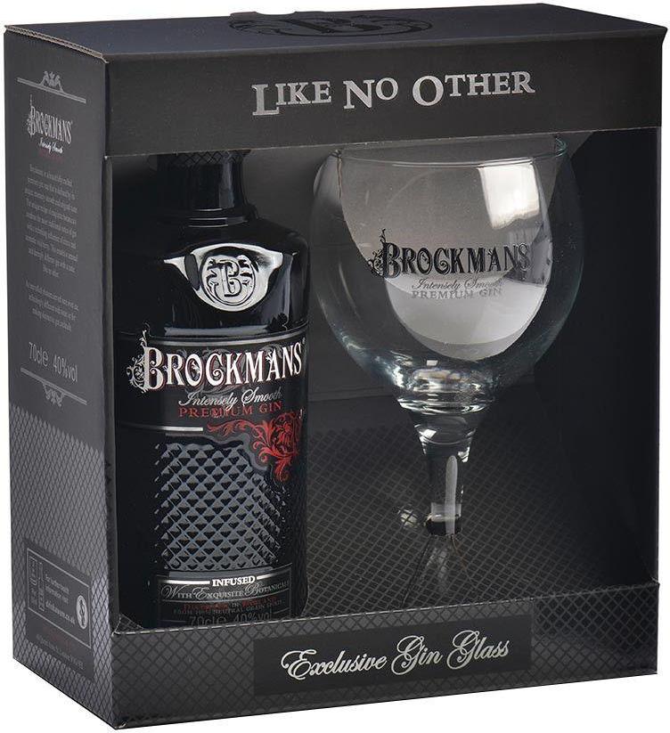 Brockmans Intensly Smooth PREMIUM GIN 40% Vol. 0,7l in Giftbox with glass