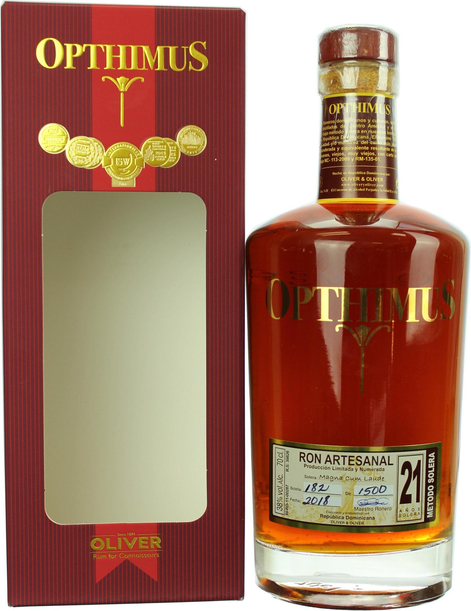 Opthimus 21 Años Magna Cum Laude 38% Vol. 0,7l in Giftbox