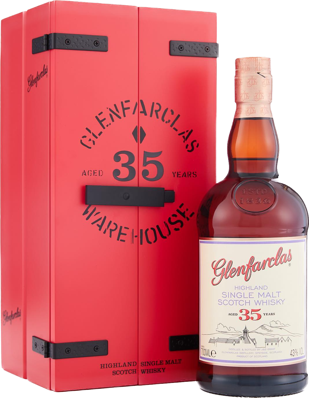 Glenfarclas 35 Years Old Highland Single Malt Scotch Whisky 2022 43% Vol. 0,7l in Giftbox