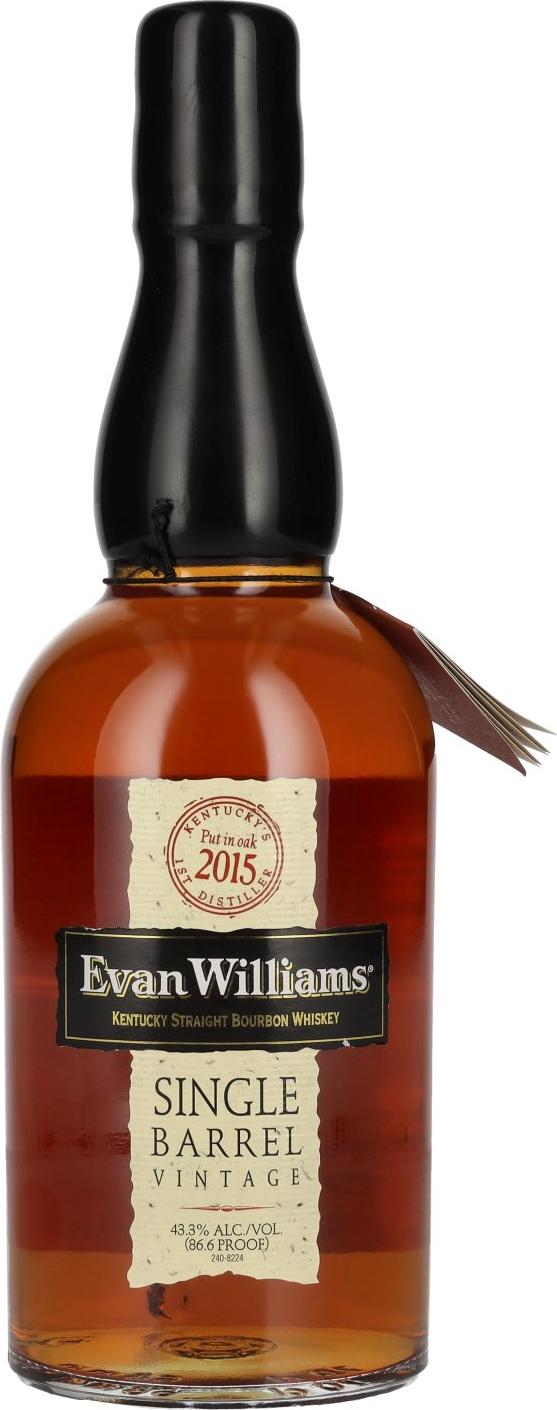 Evan Williams SINGLE BARREL Vintage 2015 43,3% Vol. 0,7l