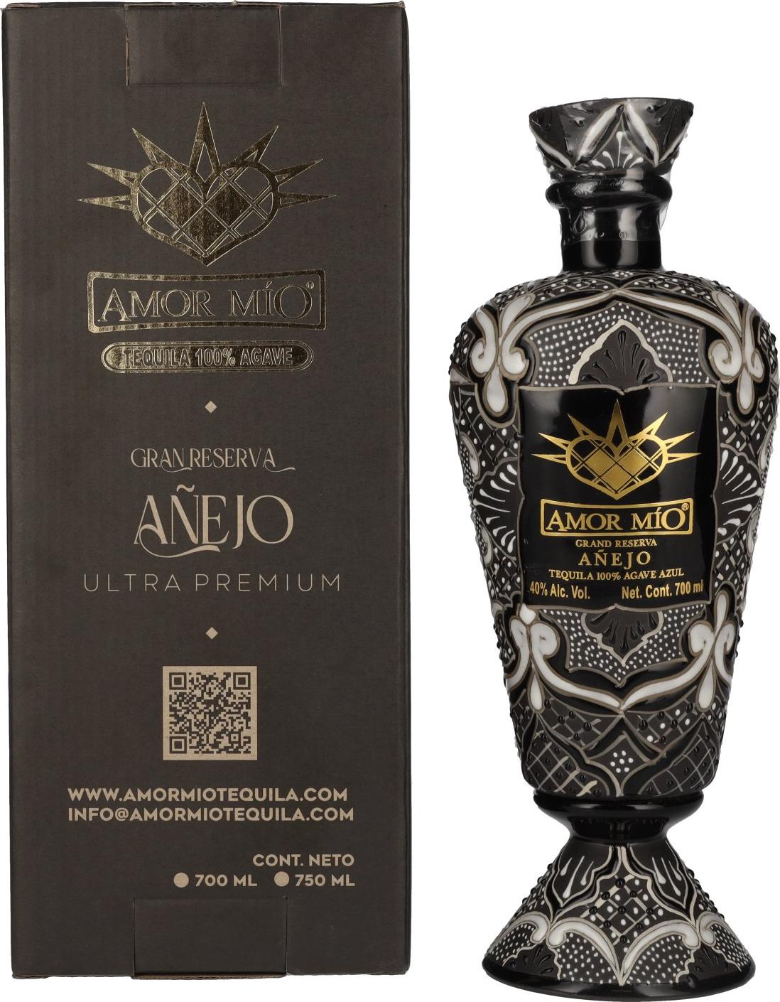 Amor Mío Tequila Gran Reserva Añejo 100% Agave Azul 40% Vol. 0,7l in Giftbox