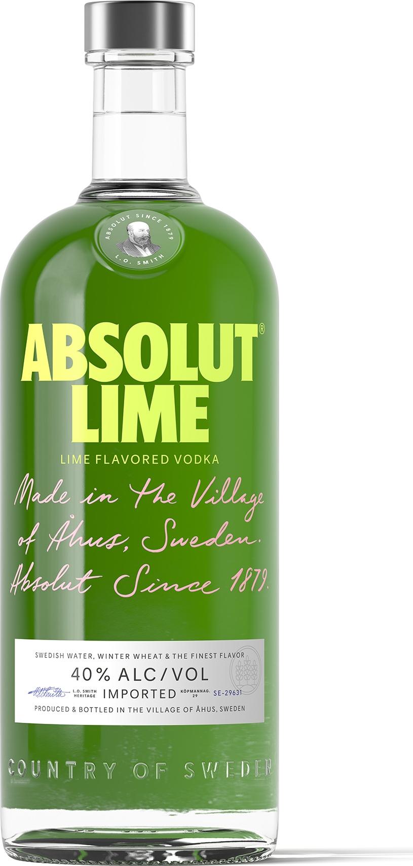 Absolut LIME Flavoured Vodka 40% Vol. 1l