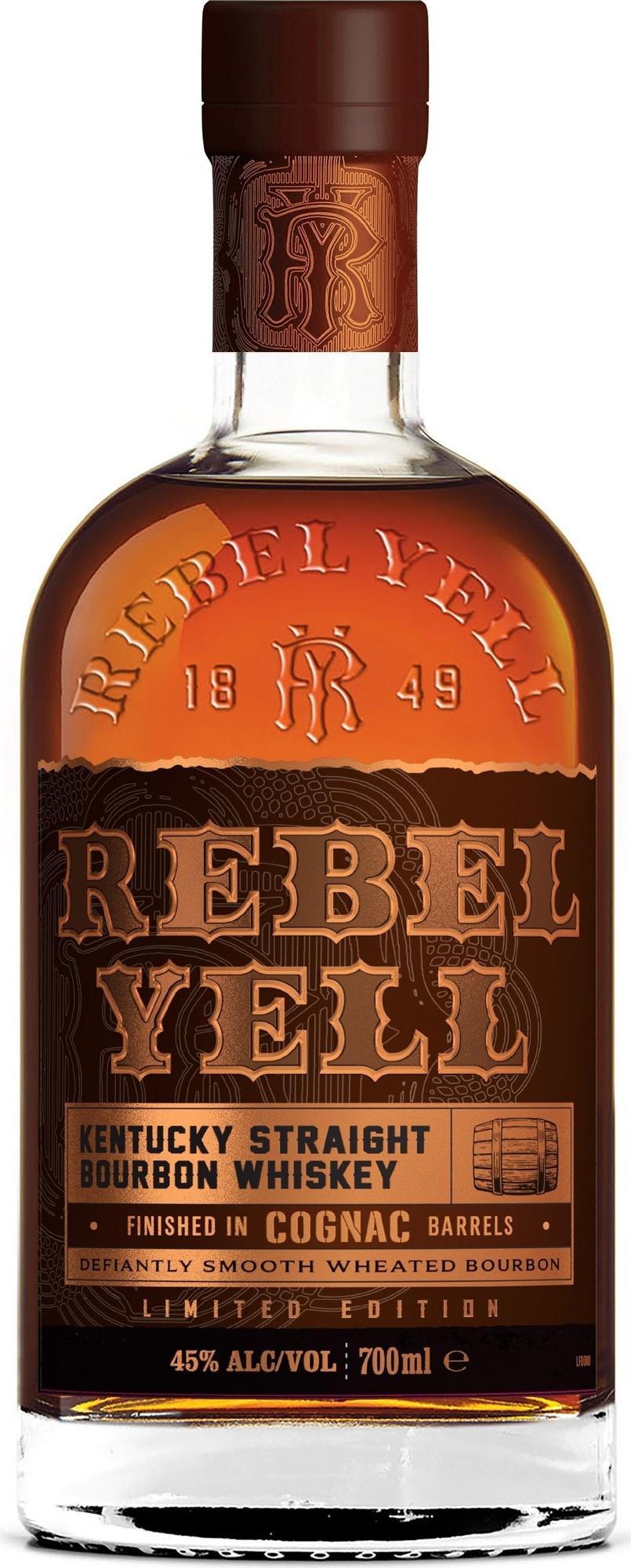 Rebel Yell Bourbon Whiskey Cognac Barrel Finish 45% Vol. 0,7l