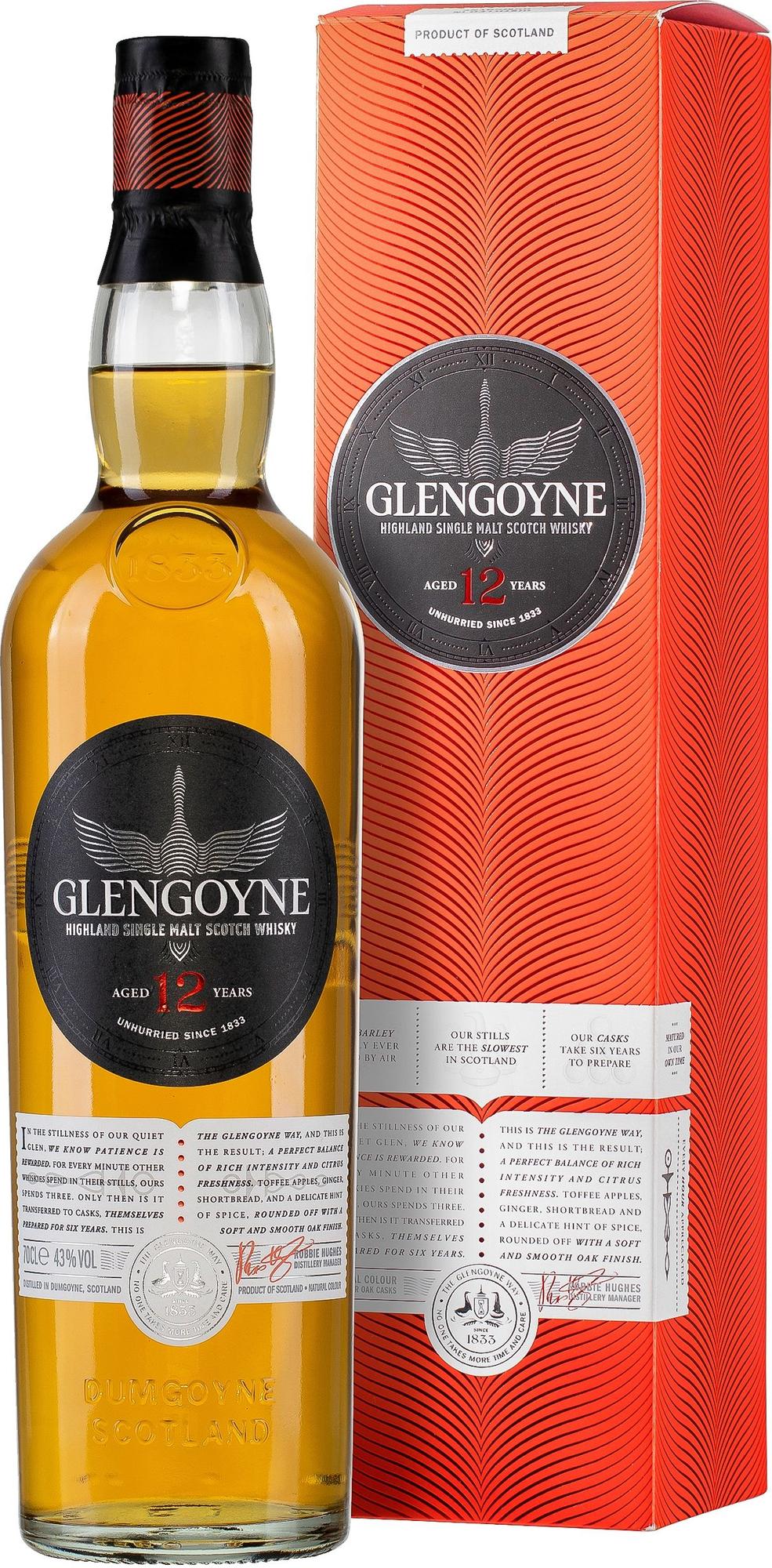 Glengoyne 12 Years Old Highland Single Malt Scotch Whisky 43% Vol. 0,7l