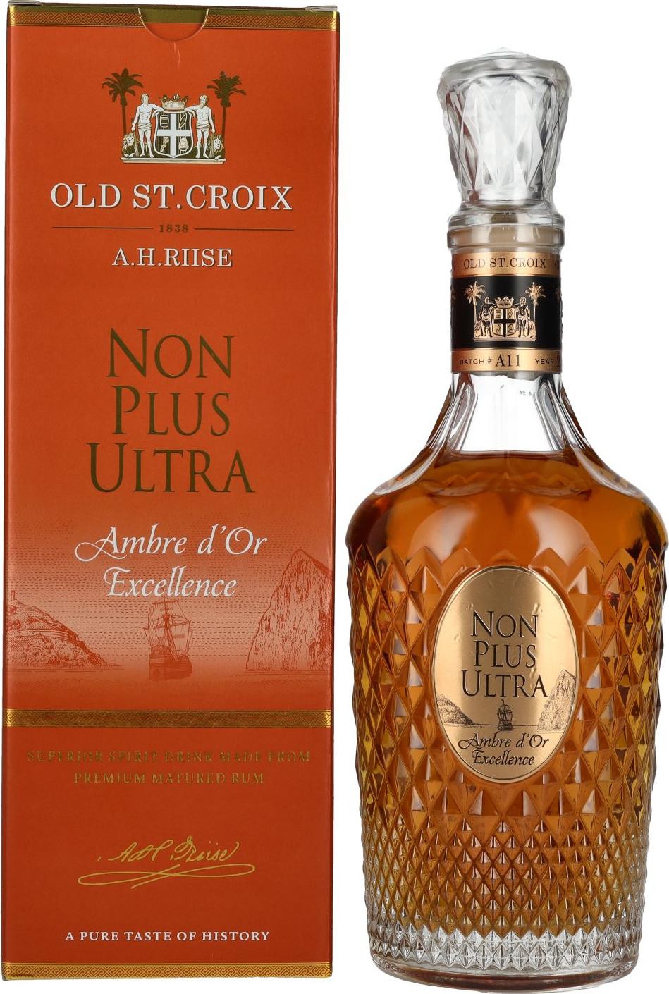 A.H. Riise / Old St. Croix NON PLUS ULTRA Ambre d'Or Excellence 42% Vol. 0,7l