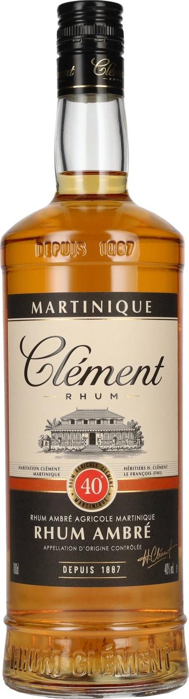 Clément Ambré Agricole Rhum 40% Vol. 1l