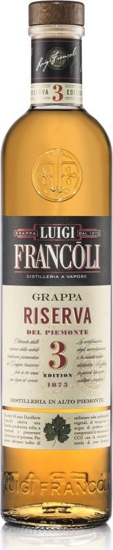 Luigi Francoli Grappa Reserve 3 Years 41,5% Vol. 0,7l