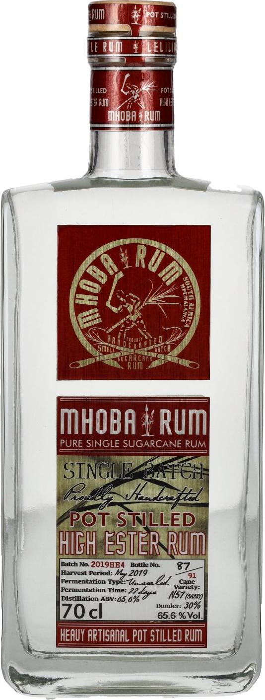 Mhoba Pot Stilled HIGH ESTER Rum 65,6% Vol. 0,7l