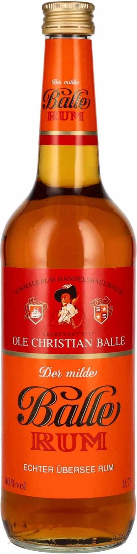 Balle Rum The Mild Balle Rum by Ole Christan Ball 40% Vol. 0,7l