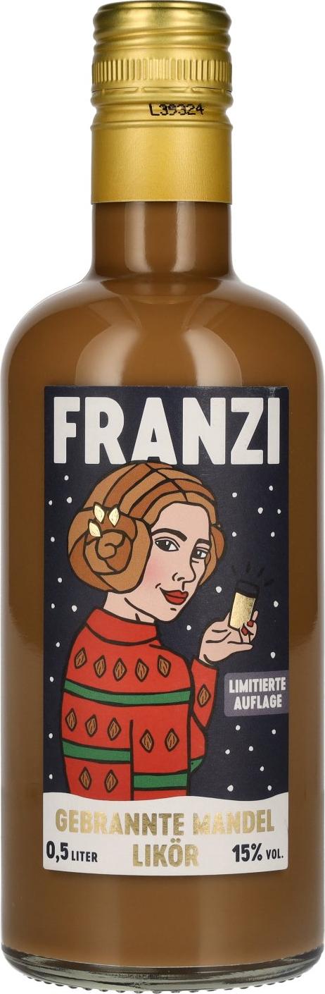 Franzi-Franzbrötchenlikör Gebrannte Mandel Likör 15% Vol. 0,5l