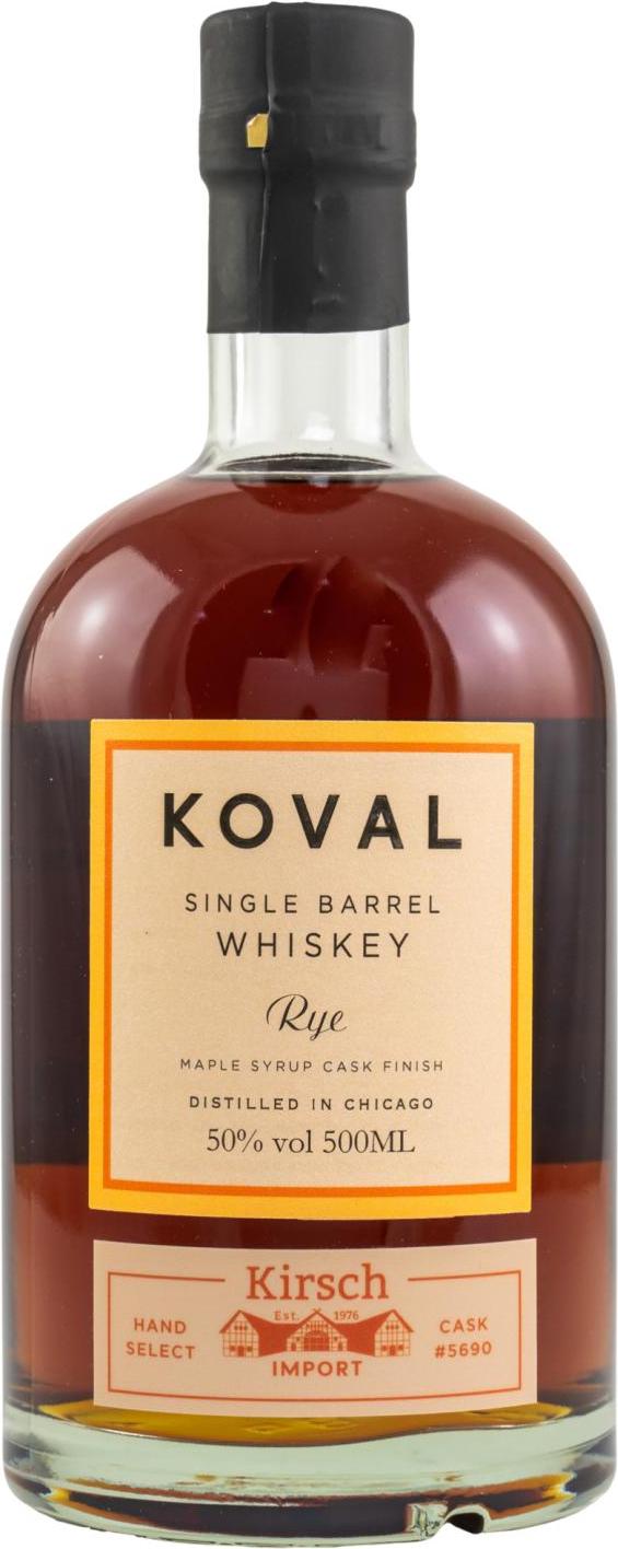 Koval RYE Maple Syrup Cask Finish 50% Vol. 0,5l