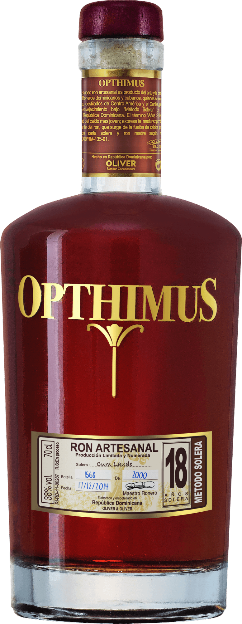 Opthimus 18 Años Cum Laude 38% Vol. 0,7l in Giftbox