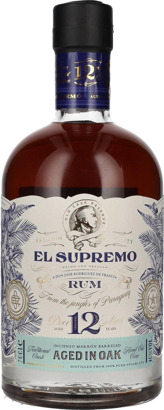 El Supremo 12 Year Old OAK CASK Rum 40% Vol. 0,7l