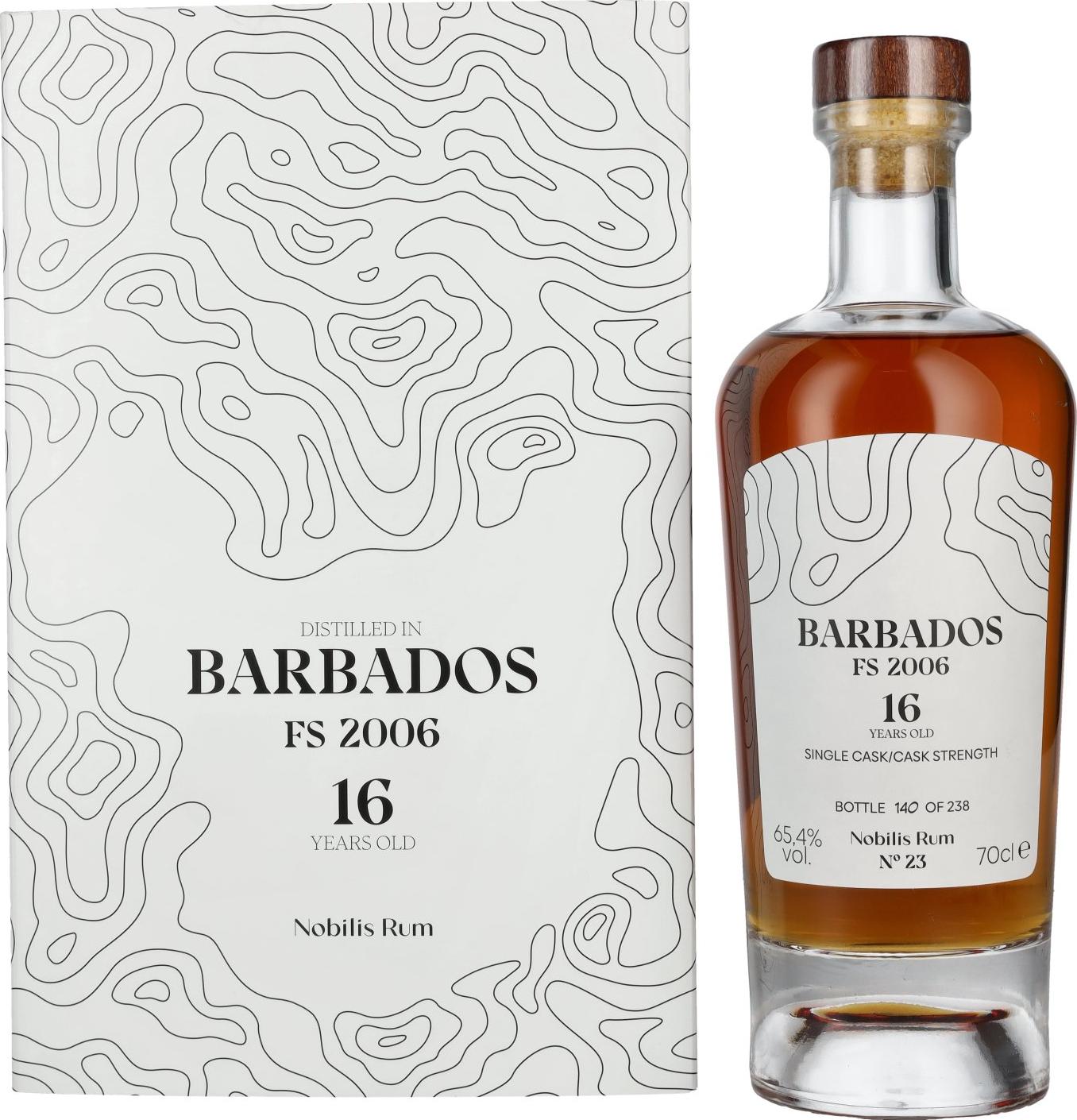 Foursquare 16 Years Old BARBADOS Nobilis Single Cask Cask Strength Rum 2006 65,4% Vol. 0,7l in Giftbox