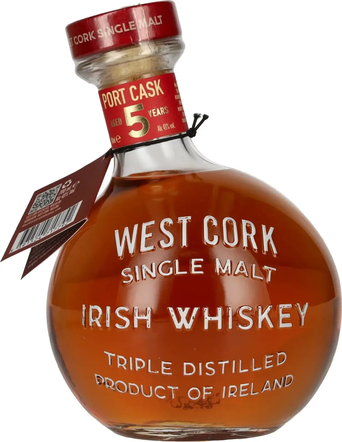 West Cork MARITIME PORT CASK FINISHED Single Malt Irish Whiskey Limited Edition 43% Vol. 0,7l