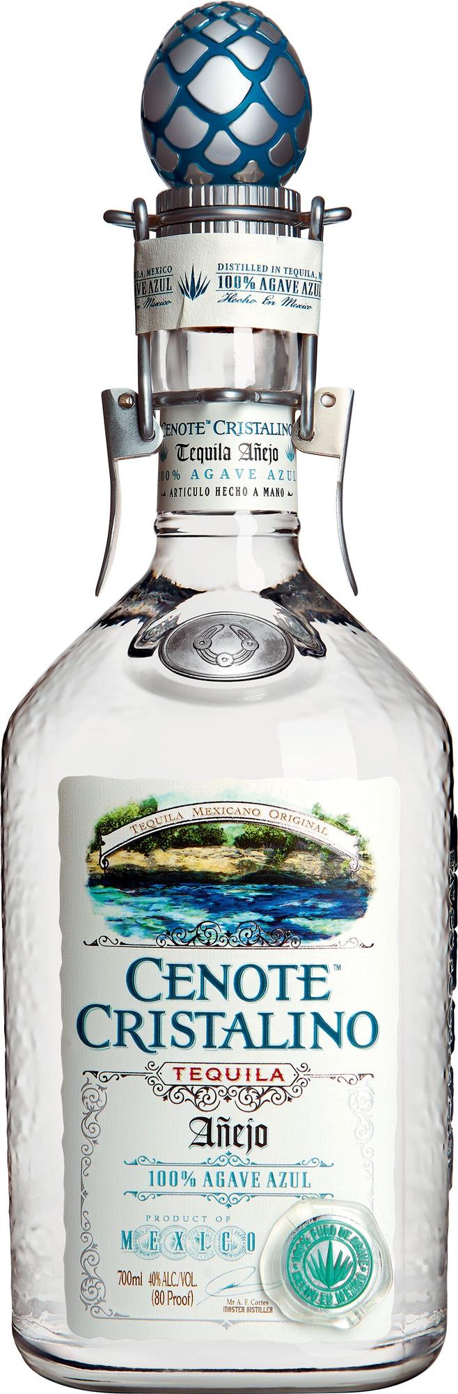 Cenote CRISTALINO Tequila Añejo 100% Agave Azul 40% Vol. 0,7l