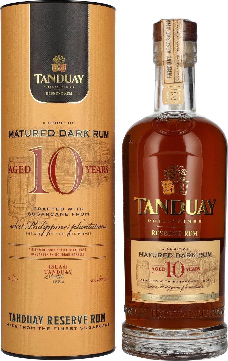 Tanduay 10 Years Old Reserve Dark Rum 40% Vol. 0,7l in Giftbox