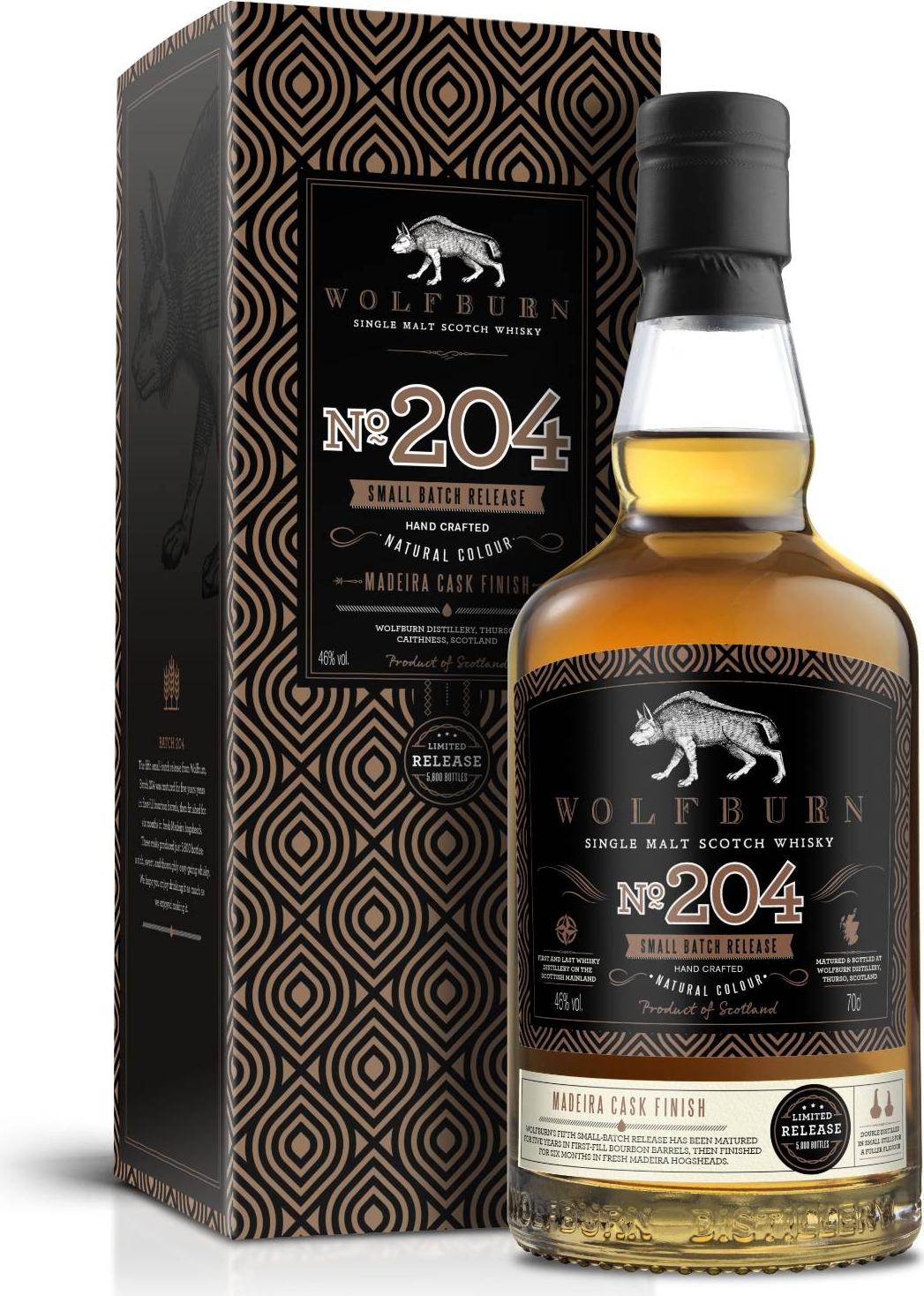 Wolfburn Small Batch N°204 Single Malt Scotch Whisky 46% Vol. 0,7l in Giftbox