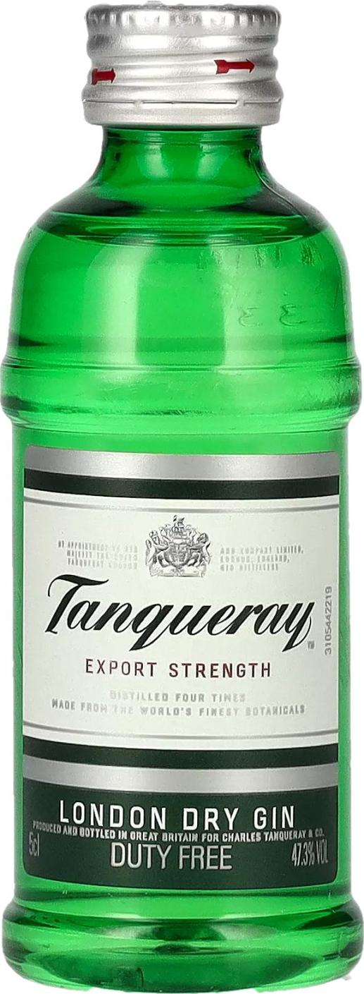 Tanqueray LONDON DRY GIN Imported 47,3% Vol. 0,05l PET (Mini)