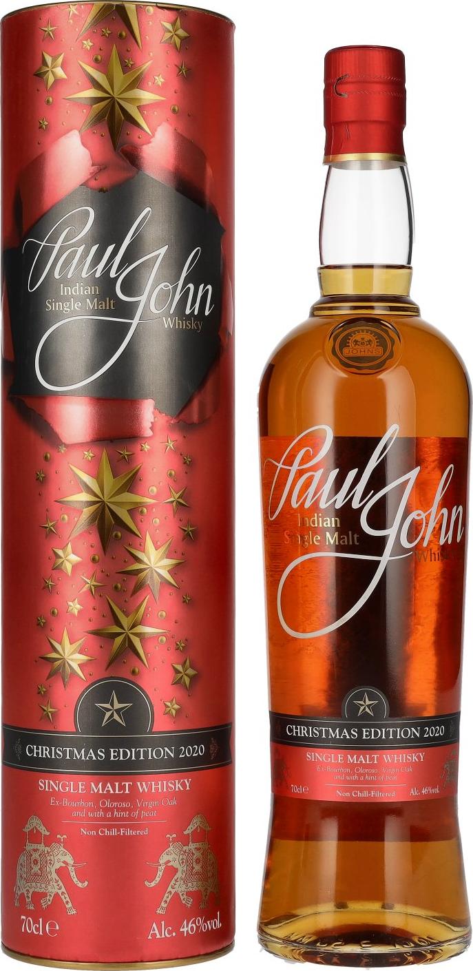 Paul John CHRISTMAS EDITION Indian Single Malt Whisky 2020 46% Vol. 0,7l in Giftbox