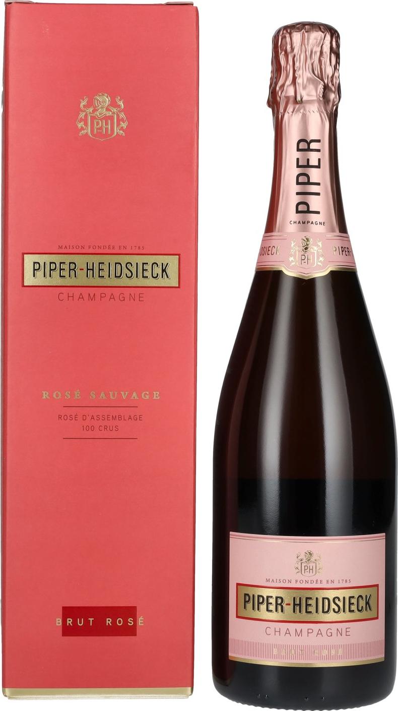 Piper-Heidsieck ROSÉ SAUVAGE Brut Champagne 12% Vol. 0,75l in Giftbox