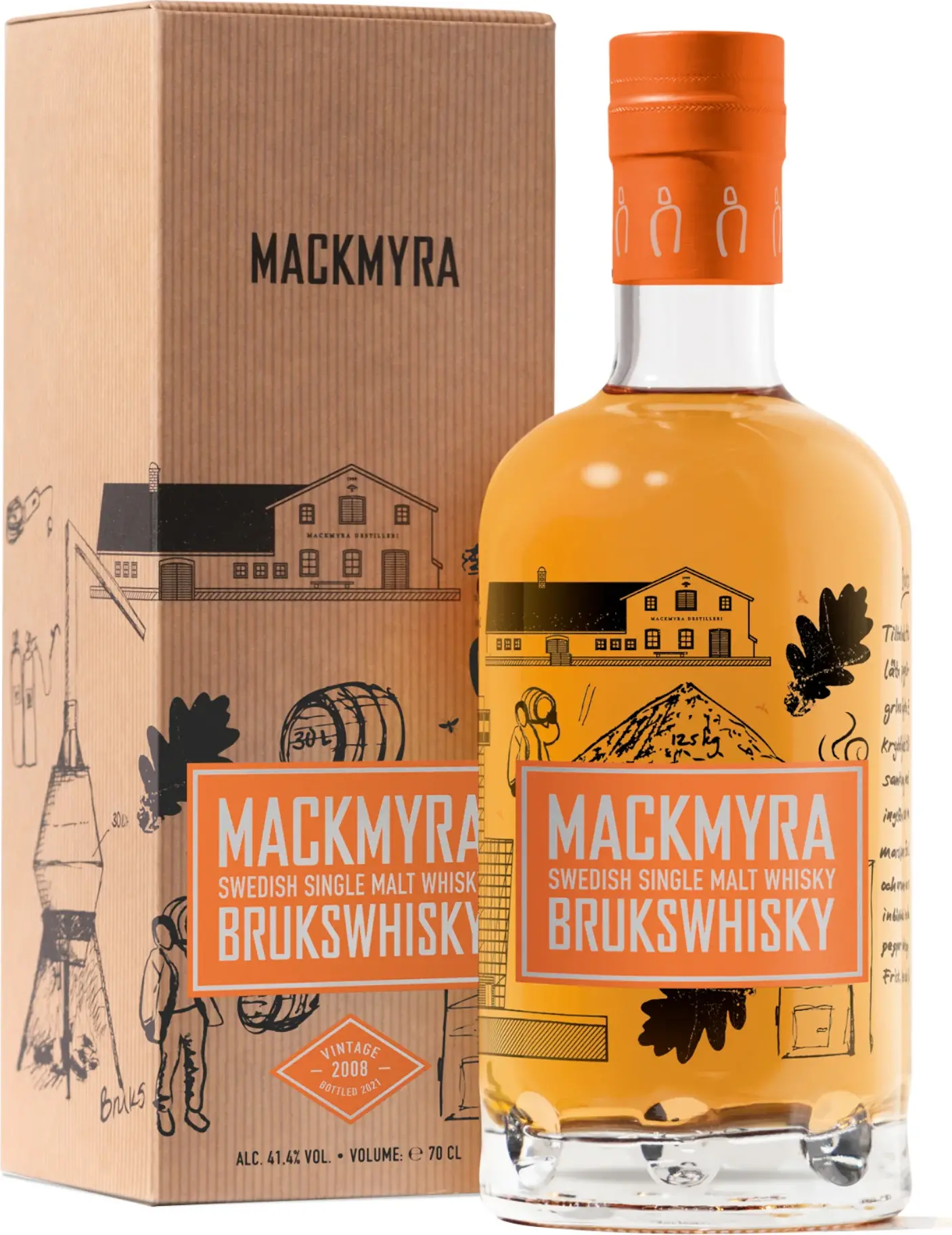 Mackmyra BRUKSWHISKY 41,4% Vol. 0,7l in Giftbox