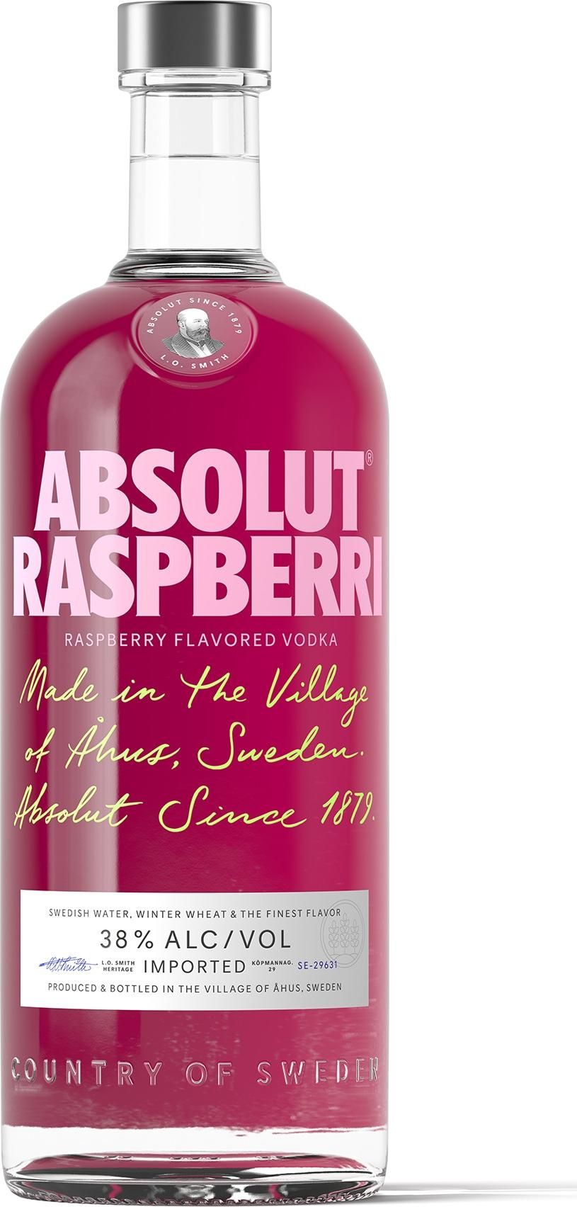 Absolut RASPBERRY Flavored Vodka 38% Vol. 0,7l